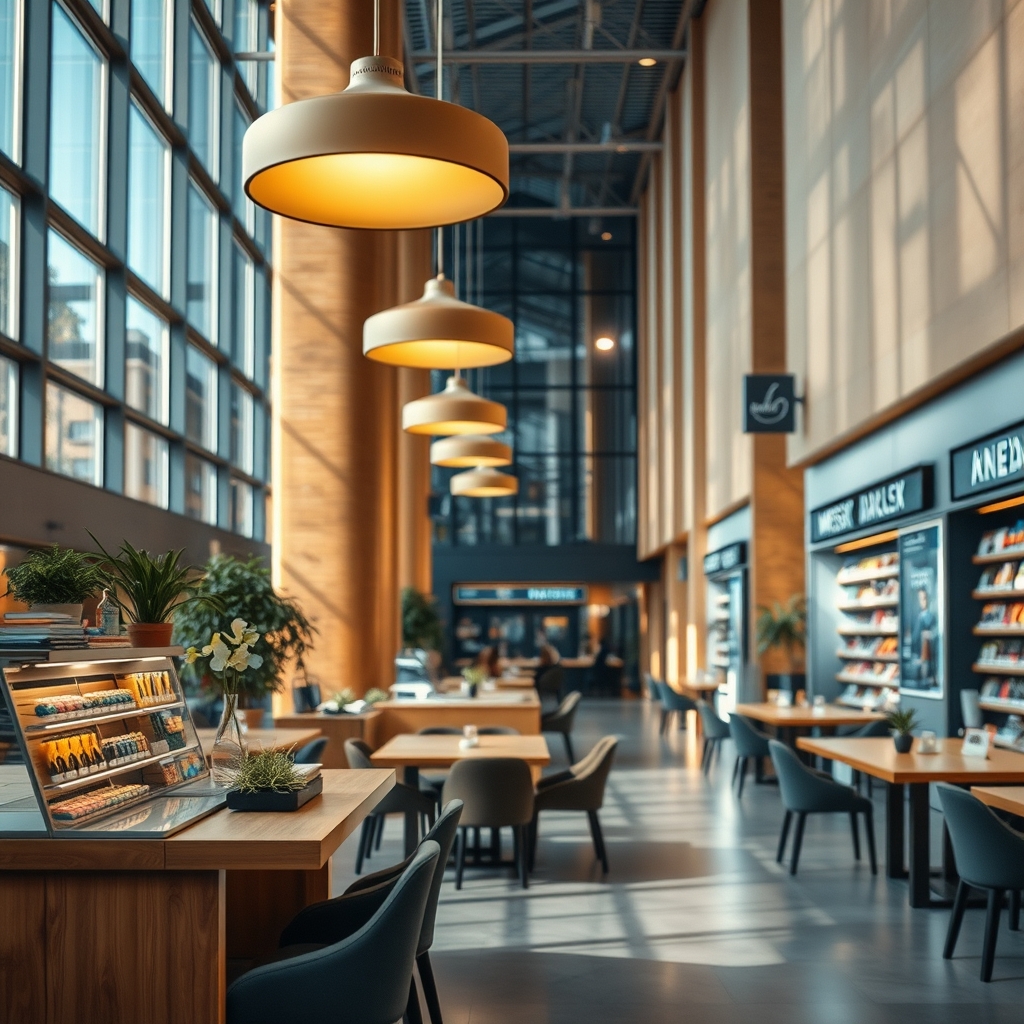 Планшет с открытым приложением аналитики на фоне оранжевого заката через панорамное окно